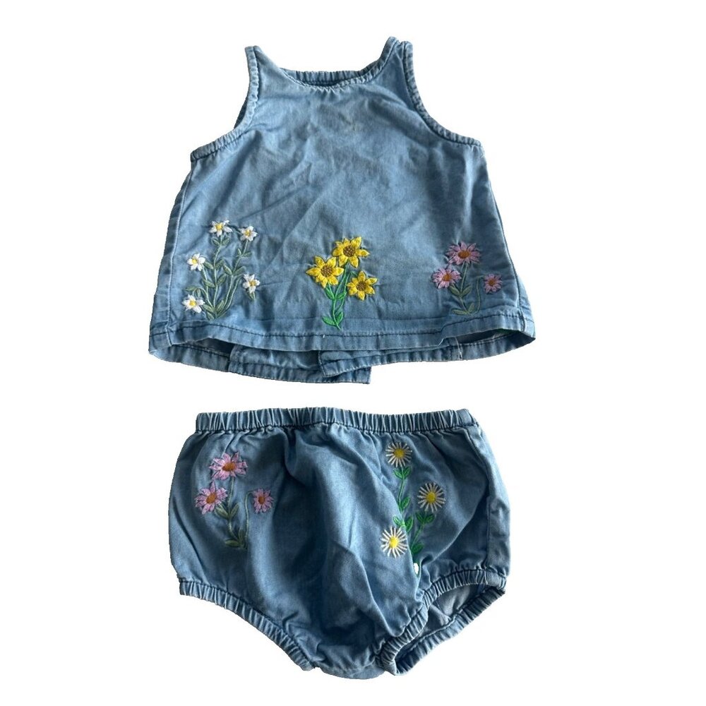 Stella McCartney 6 Month Baby Girls' Trixie Top & Bloomer Set All Over Floral